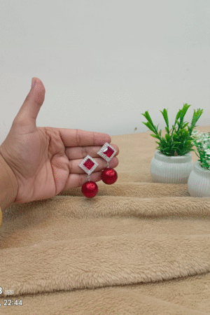 Elegant Geometric Beaded Drop Earrings