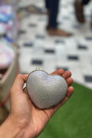 Heart-Shaped Mini Clutch, Stylish & Perfect for Any Event