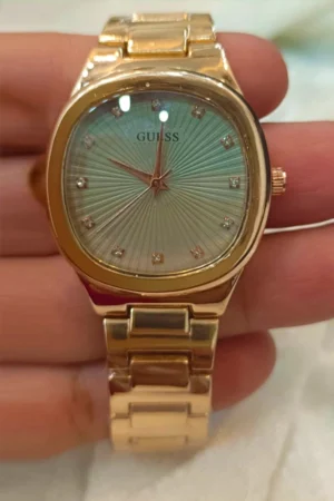 Guess-Inspired Luxury Women’s Golden Wristwatch