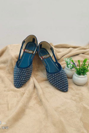 Elegant Blue Women’s Slingback Flats