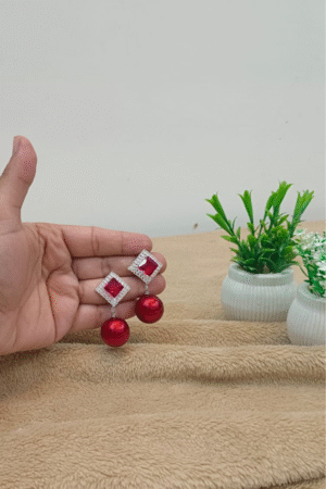 Luxury Red Crystal Drop Earrings