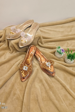 Luxury Metallic Bow Slip-On Women’s Flats