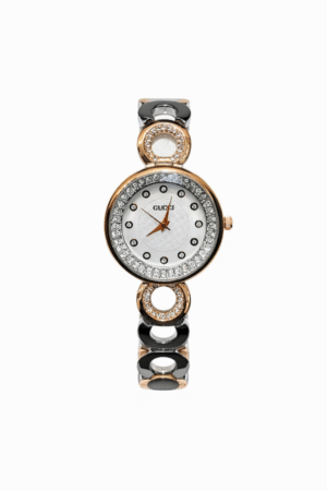 Luxury Crystal Ladies Watch – Elegant Rose Gold Design