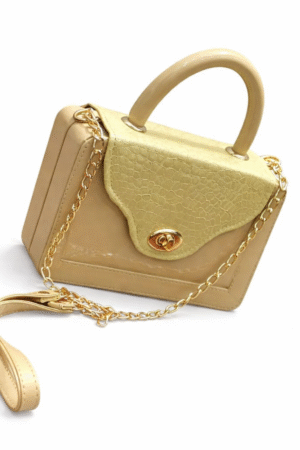 Stylish Beige & Light Green Mini Handbag