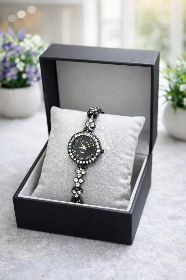 Luxury Rose Gold Crystal Women’s Watch