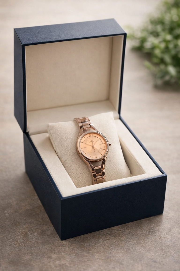 Elegant Rose Gold Ladies Wrist Watch