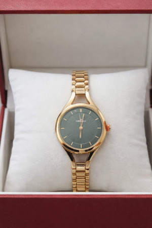 Elegant Black Dial Stainless Steel Watches