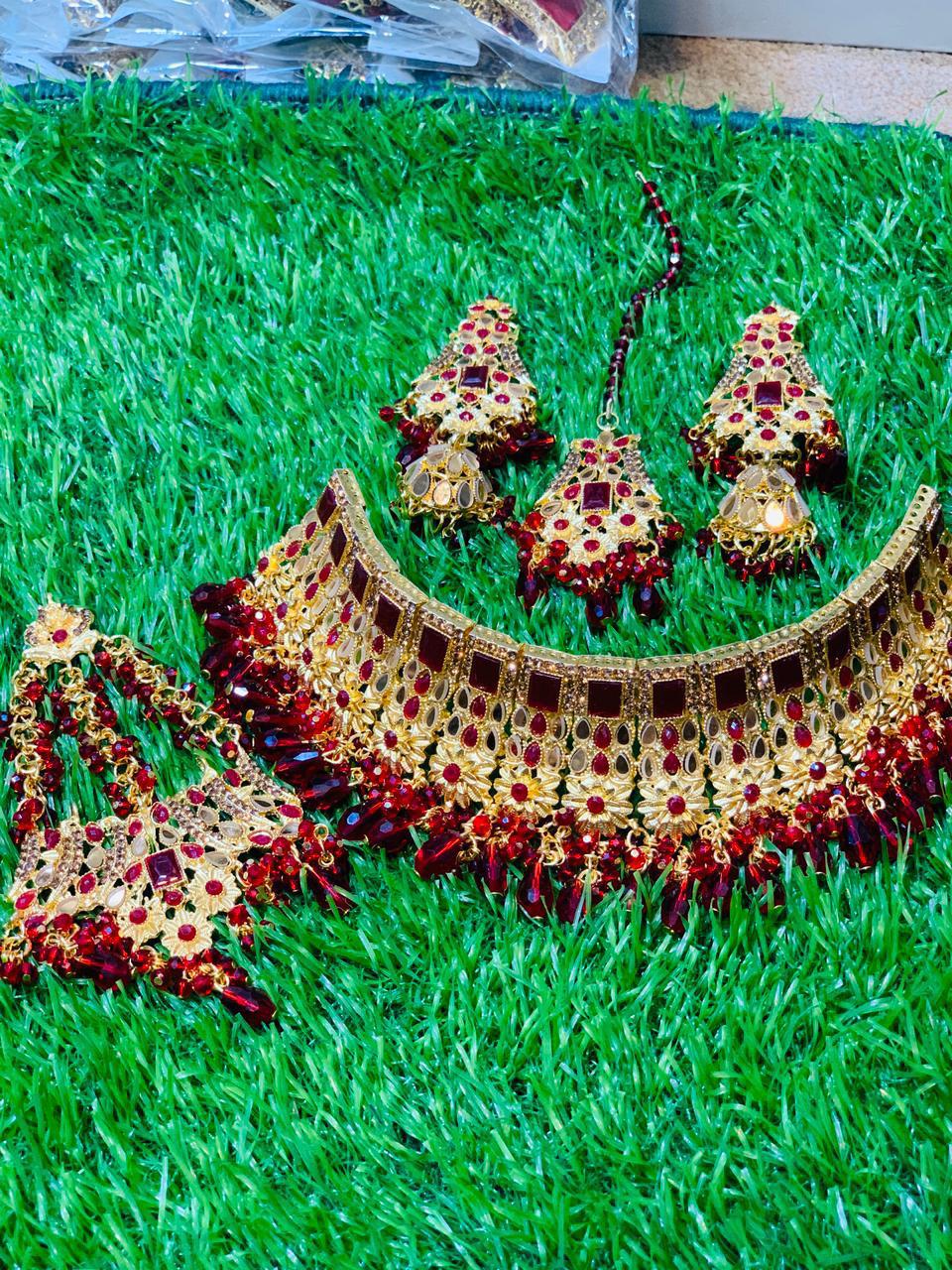 Royal Ruby Kundan Bridal Choker Set