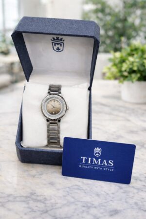 Timas Elegant Silver Ladies Bracelet Watch